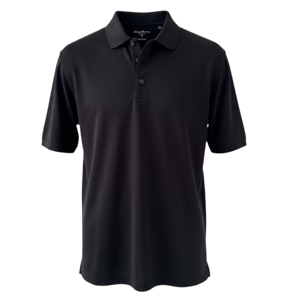 Tommy Armour Black Dri-Logic Short Sleeve Polo Shirt Size Medium